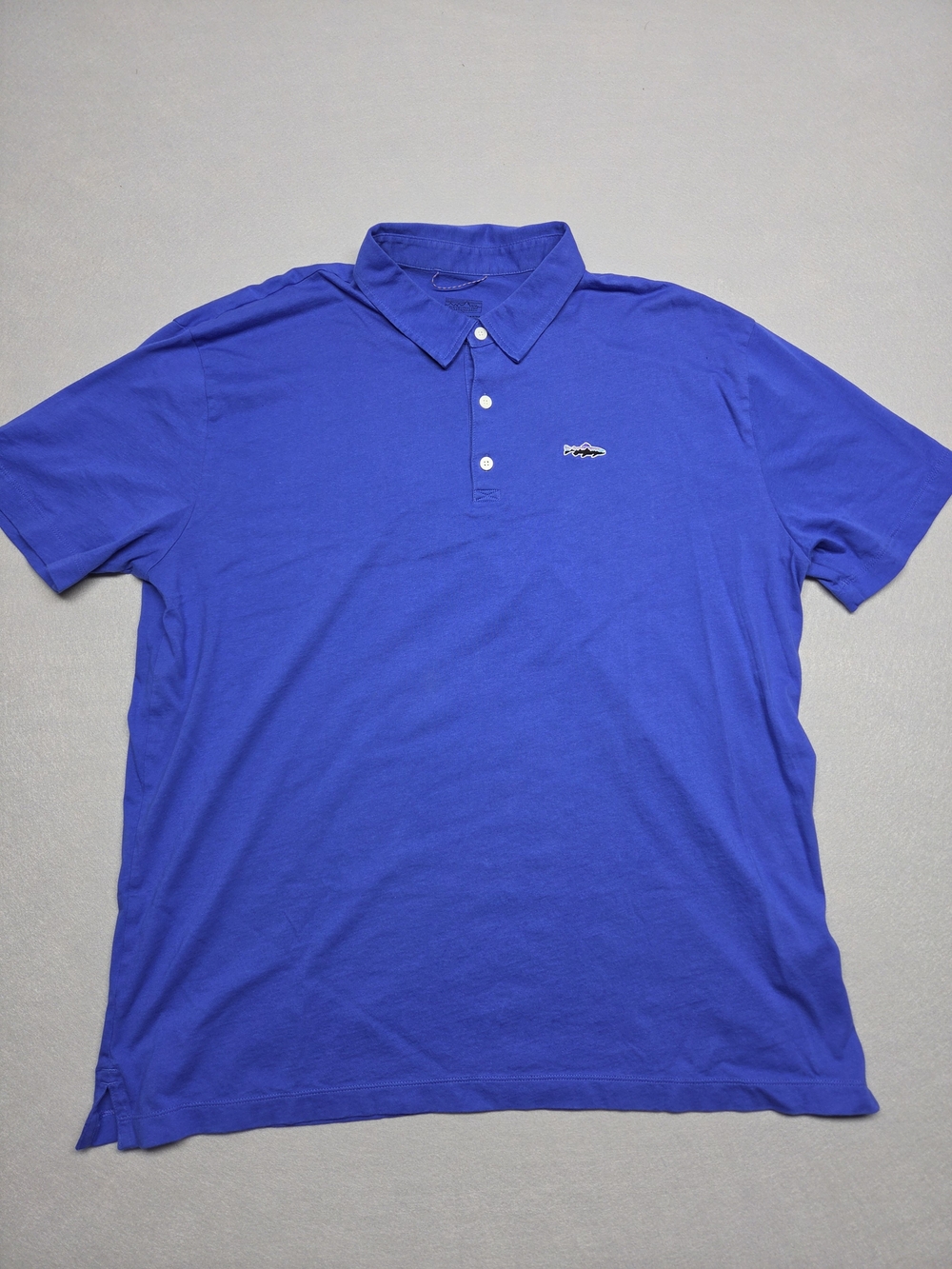 Patagonia Men's Blue Polo Shirt with Embroidered Logo